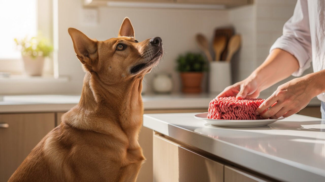 can my dog eat raw ground beef