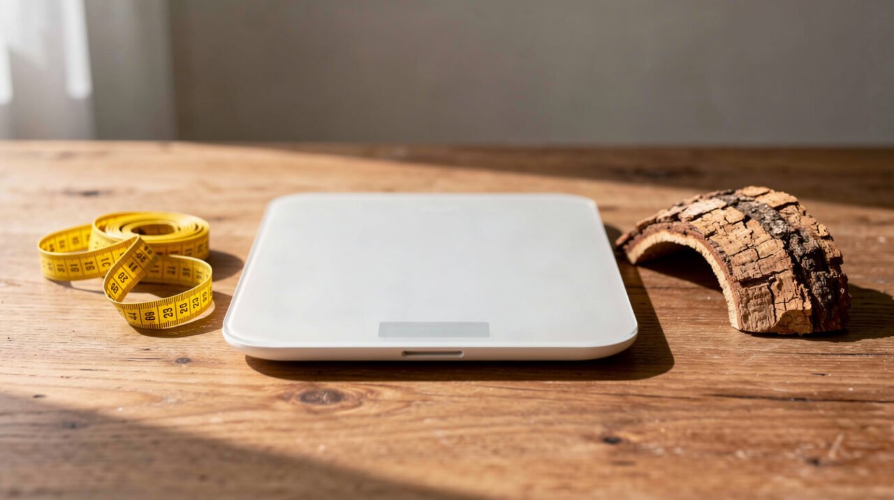 Cloth tape measure and digital scale used to track ball python size