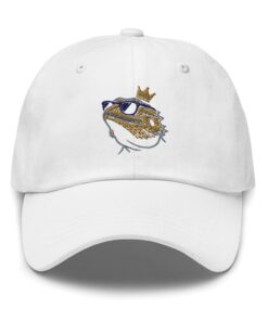 bearded dragon with crown sunglasses