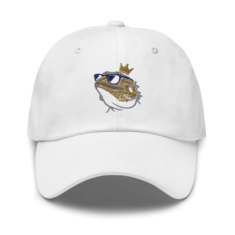 Bearded Dragon with Crown Sunglasses Dad Hat
